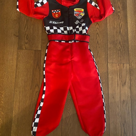 Kids Racing Themed Red and Black Shirt - Picture 2 of 3